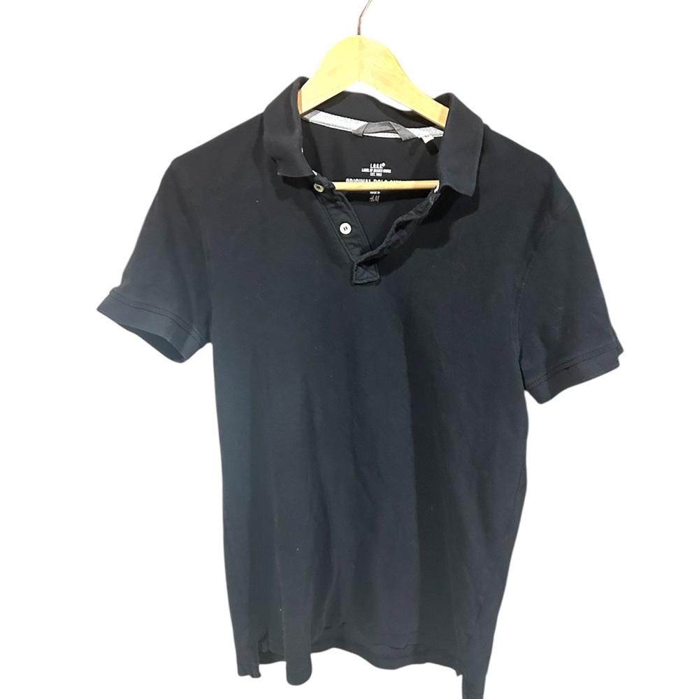 H&M Men's Black Polo Shirt